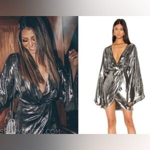 REVOLVE SILVER METALIC BLOGGER FAV DRESS